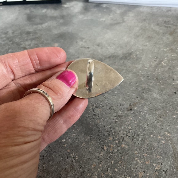 Gorgeous zebra jasper and sterling silver ring 925 stamped - Picture 4 of 7